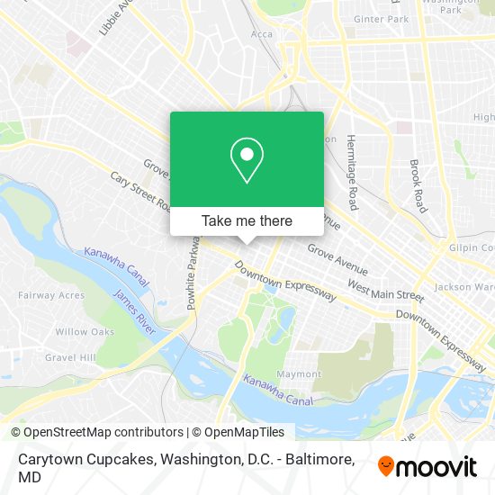 Mapa de Carytown Cupcakes