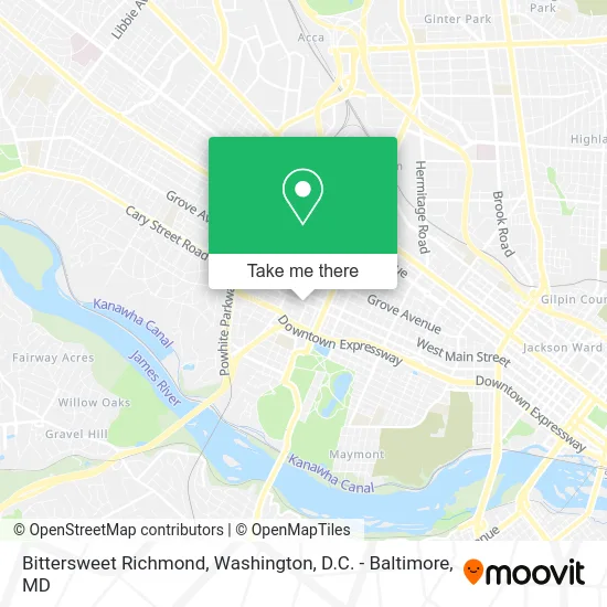 Bittersweet Richmond map