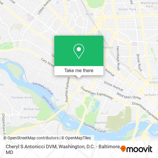 Cheryl S Antonicci DVM map