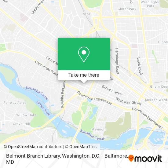 Belmont Branch Library map