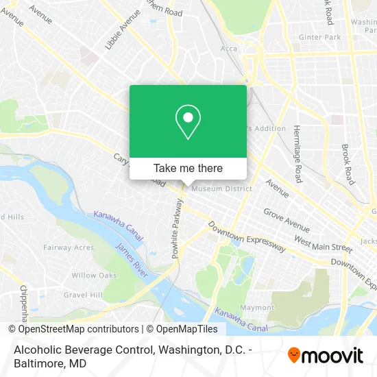 Alcoholic Beverage Control map