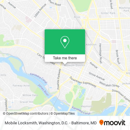 Mapa de Mobile Locksmith