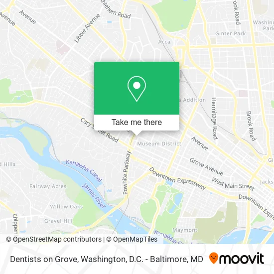 Dentists on Grove map