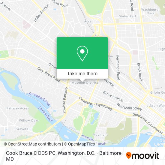 Mapa de Cook Bruce C DDS PC
