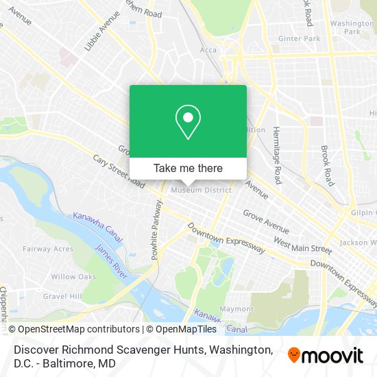 Discover Richmond Scavenger Hunts map