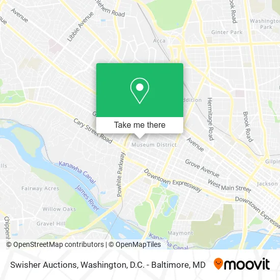 Swisher Auctions map