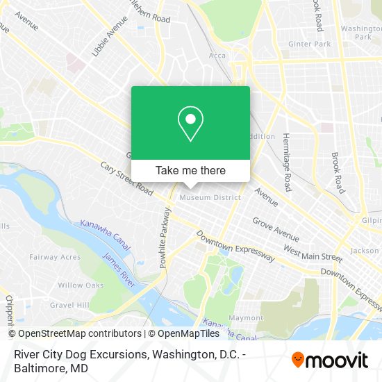 River City Dog Excursions map