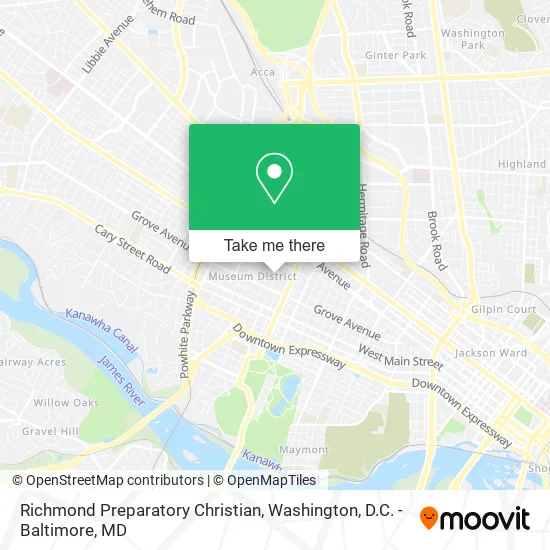 Richmond Preparatory Christian map