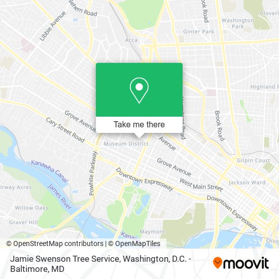Jamie Swenson Tree Service map