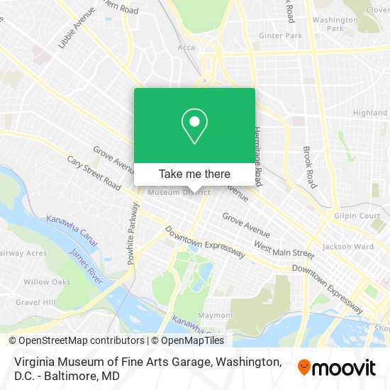 Mapa de Virginia Museum of Fine Arts Garage