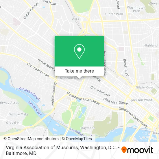 Virginia Association of Museums map