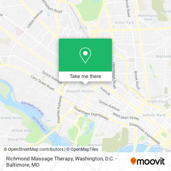 Richmond Massage Therapy map