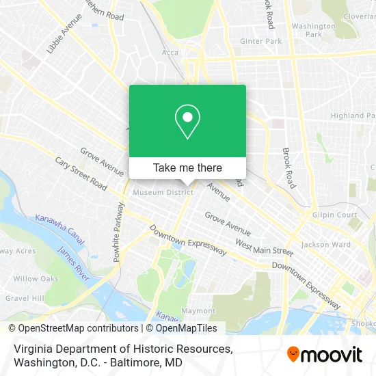Virginia Department of Historic Resources map