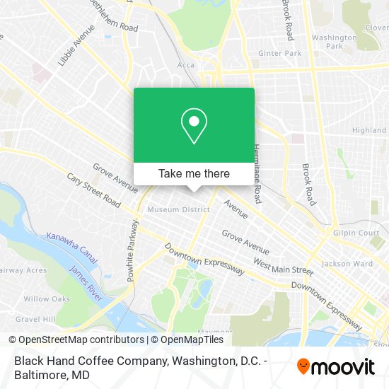 Black Hand Coffee Company map