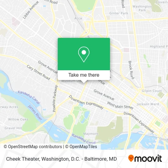 Cheek Theater map