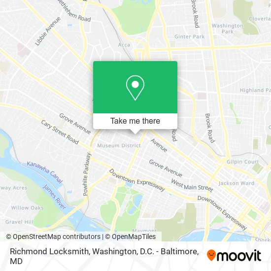 Richmond Locksmith map