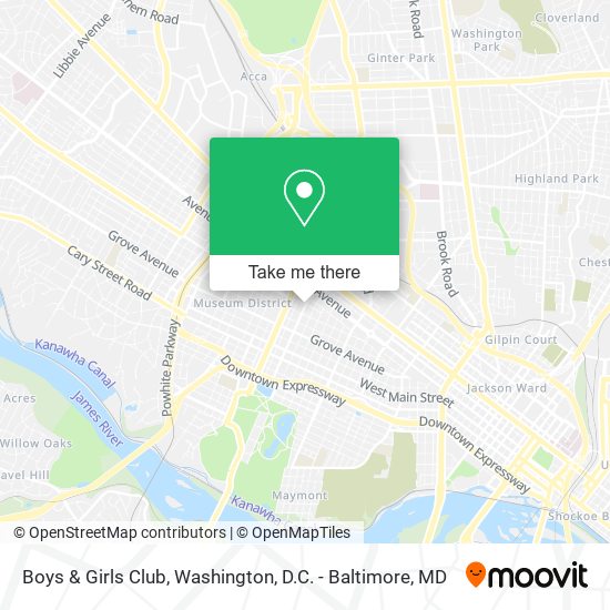 Boys & Girls Club map