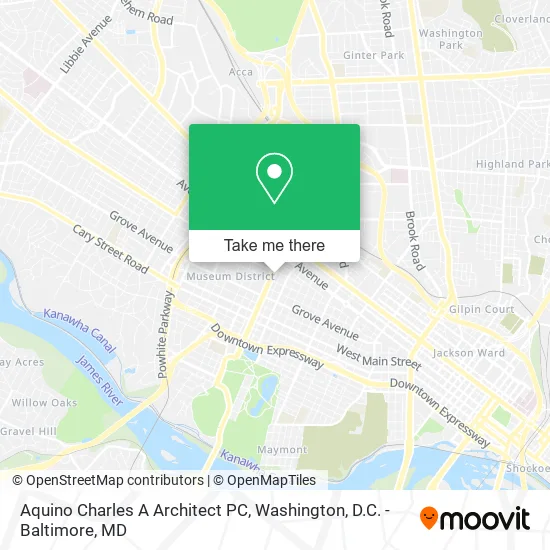 Aquino Charles A Architect PC map