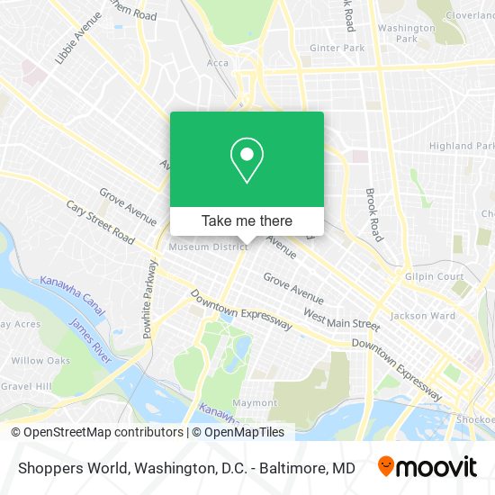Shoppers World map