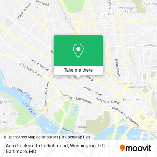 Auto Locksmith In Richmond map