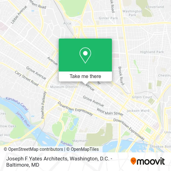 Joseph F Yates Architects map