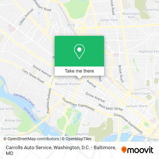 Mapa de Carrolls Auto Service