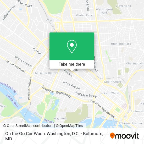 On the Go Car Wash map