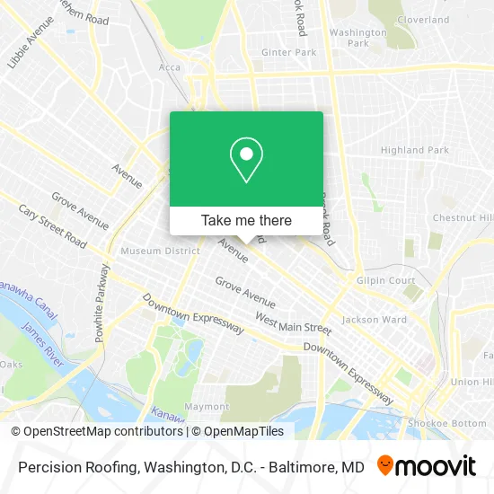 Percision Roofing map