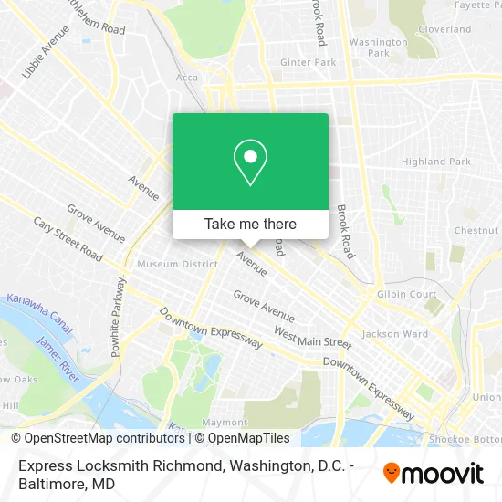 Express Locksmith Richmond map