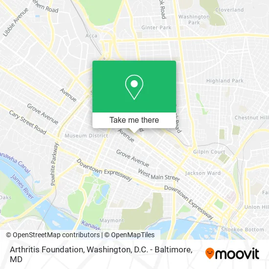 Arthritis Foundation map