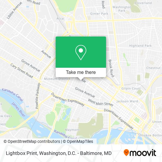 Mapa de Lightbox Print
