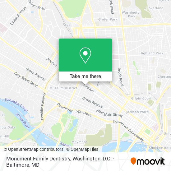 Monument Family Dentistry map
