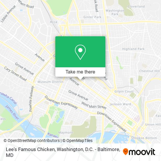 Mapa de Lee's Famous Chicken