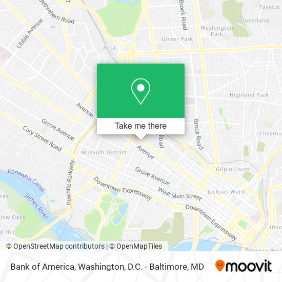 Bank of America map