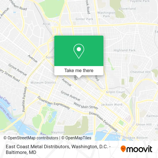 East Coast Metal Distributors map