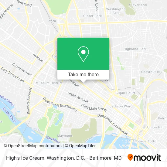 High's Ice Cream map