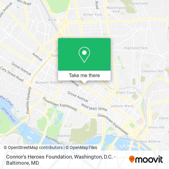 Connor's Heroes Foundation map