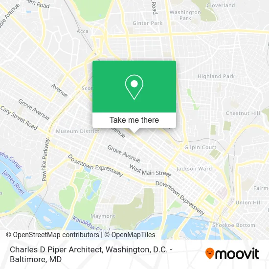 Charles D Piper Architect map