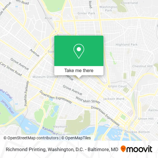 Richmond Printing map