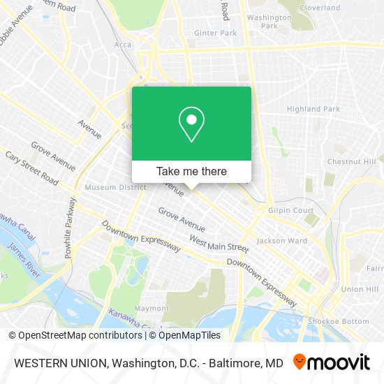 WESTERN UNION map