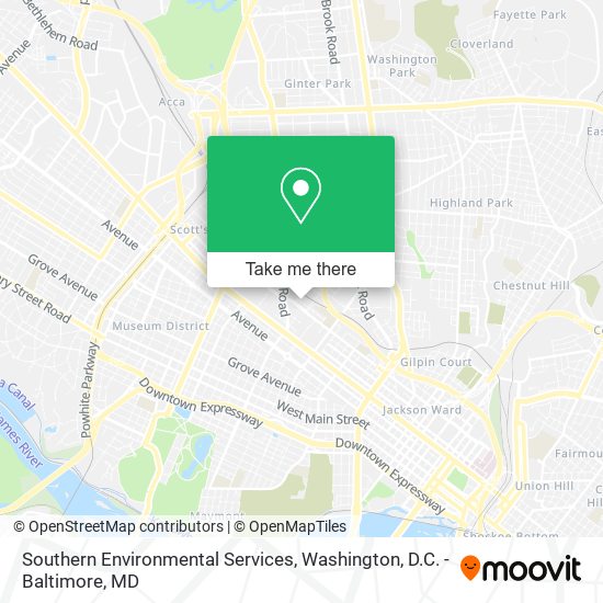 Southern Environmental Services map