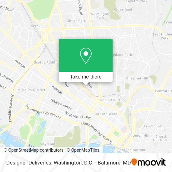 Designer Deliveries map