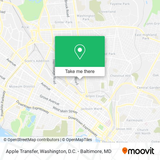 Apple Transfer map