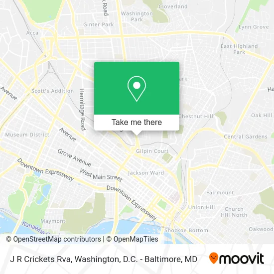 J R Crickets Rva map