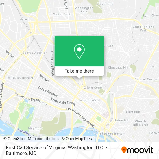 First Call Service of Virginia map