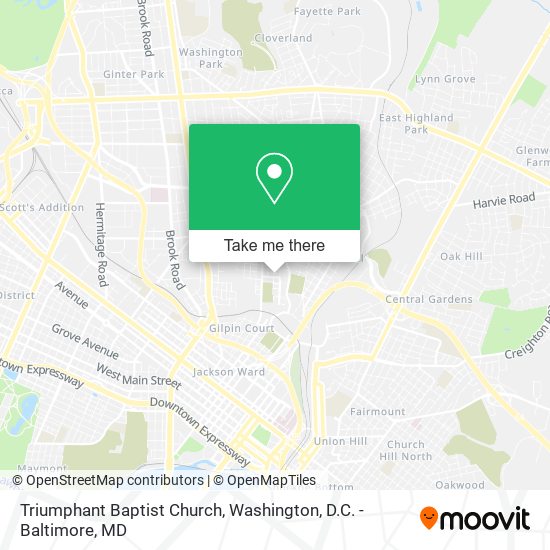 Triumphant Baptist Church map