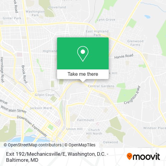 Mapa de Exit 192/Mechanicsville/E