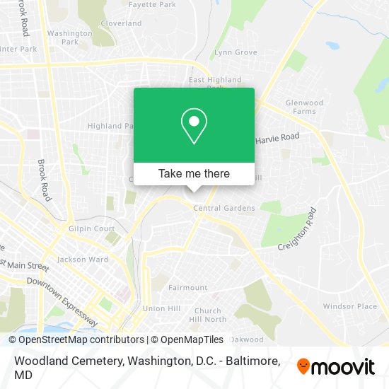 Mapa de Woodland Cemetery