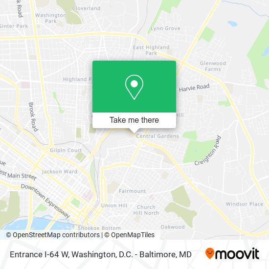 Mapa de Entrance I-64 W