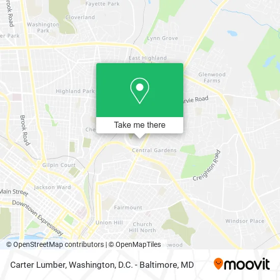 Carter Lumber map